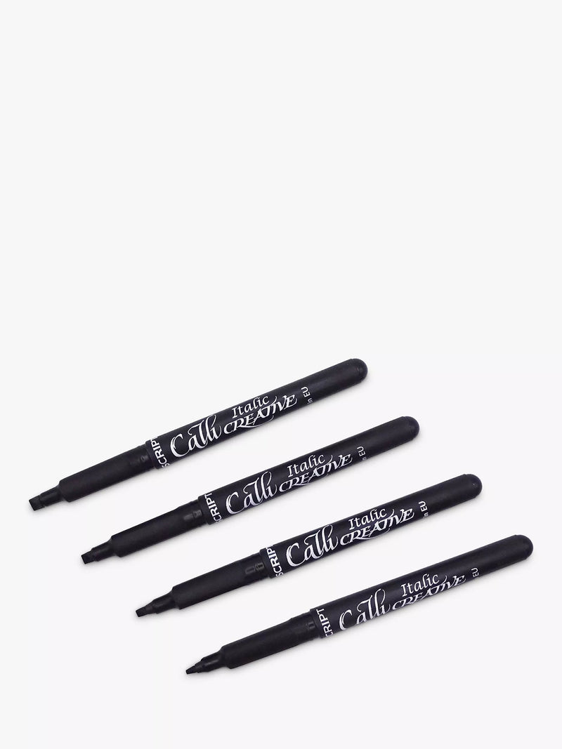 Manuscript metallic italic markers pack of 6, imported from the UK