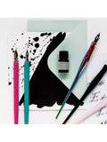 Manuscript modern calligraphy set with dip pen and nibs, UK version