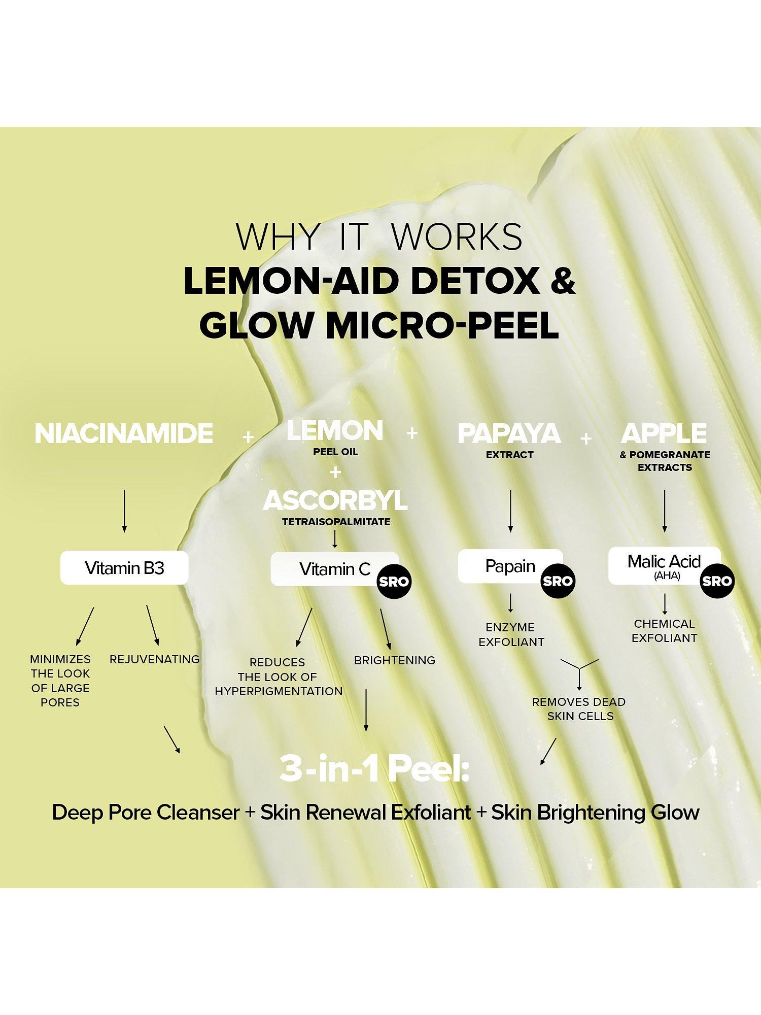 Nudestix Nudeskin Lemon Aid Micro-Peel 60ml peeling, importert fra Storbritannia