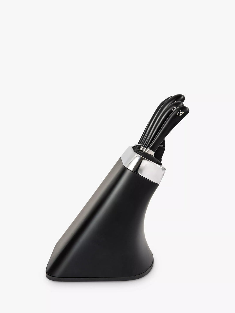 Robert Welch Signature knife block set with sharpener (British brand)