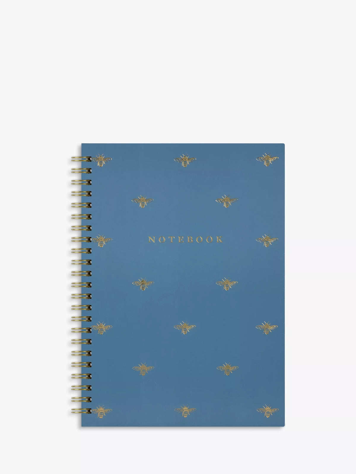 John Lewis A5 Bees notebook blue multi - British product