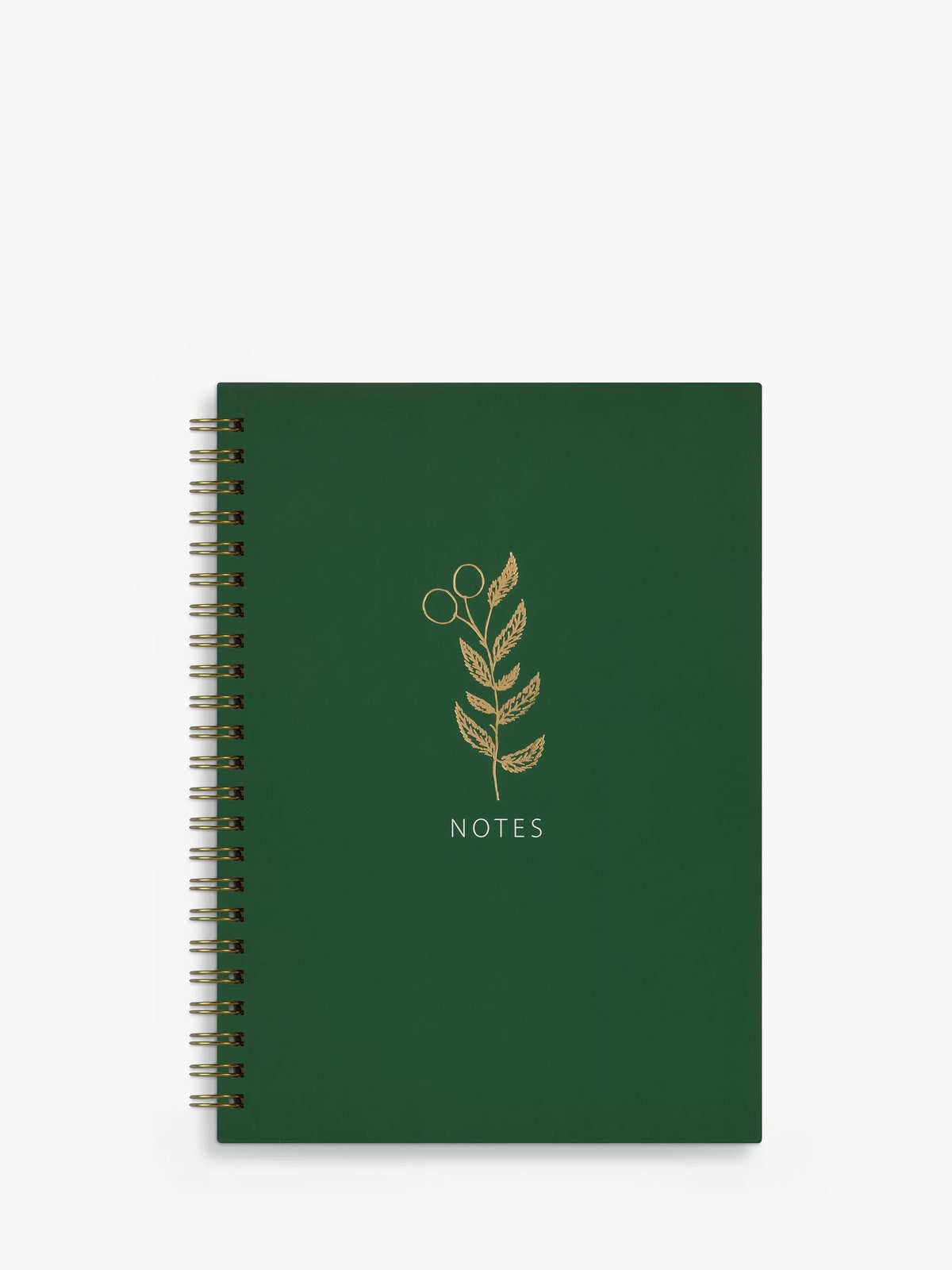 John Lewis A5 green leaf design spiral notebook, UK version