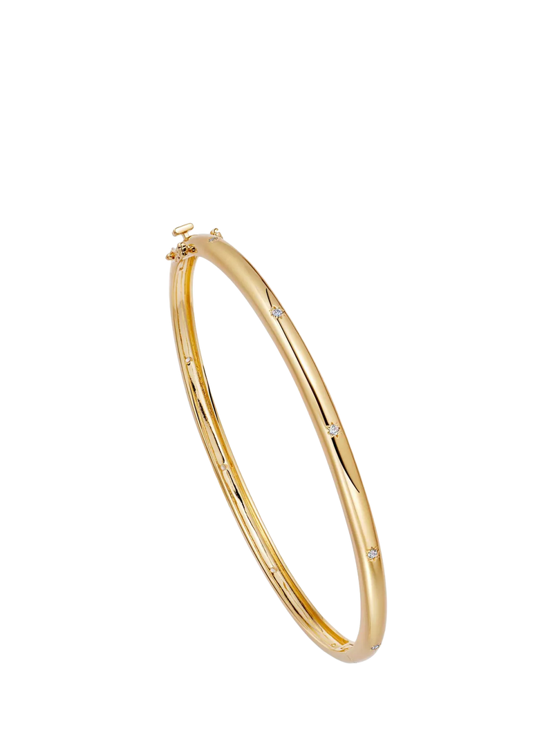 Astley Clarke Celestial Orion Armreif mit weißen Saphirsternen, britische Version