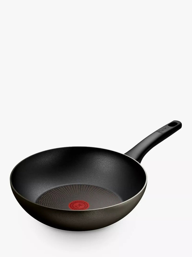 Tefal ProTech 28cm aluminium non-stick wok with Thermo-Signal (British brand)