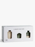 John Lewis set of three green bud vases (British brand)