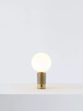 John Lewis Monty Rechargeable LED Table Lamp, Matte Antique Brass