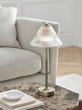 John Lewis Talbot rechargeable LED table lamp brass, imported from the UK