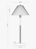 John Lewis rechargeable glass LED lamp brass finish small - British product