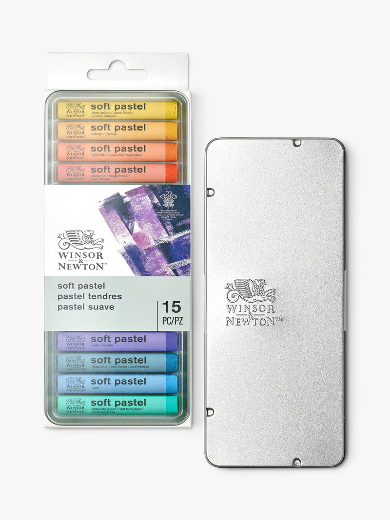 Chromatically Balanced Soft Pastels Set of 15 Colors in Metal Tin