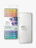 Chromatically Balanced Soft Pastels Set of 15 Colors in Metal Tin