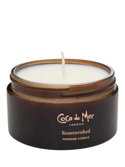 Bougie de massage à la rose et au santal