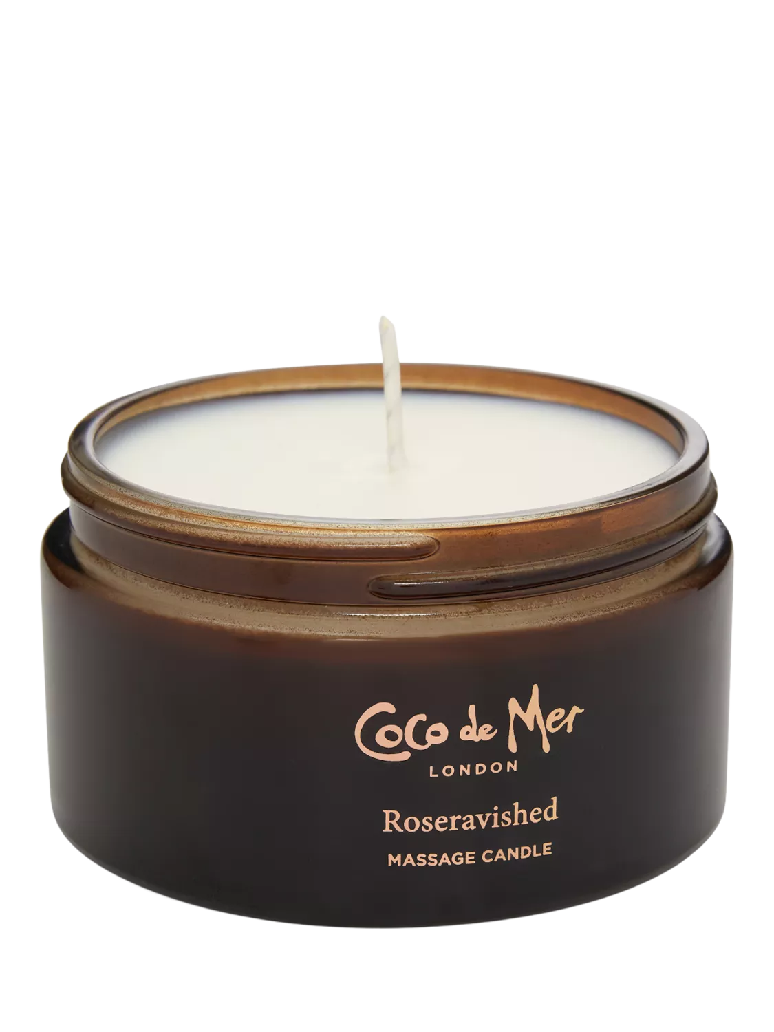 Coco de Mer Rosen- und Sandelholz-Massagekerze - Britisches Produkt