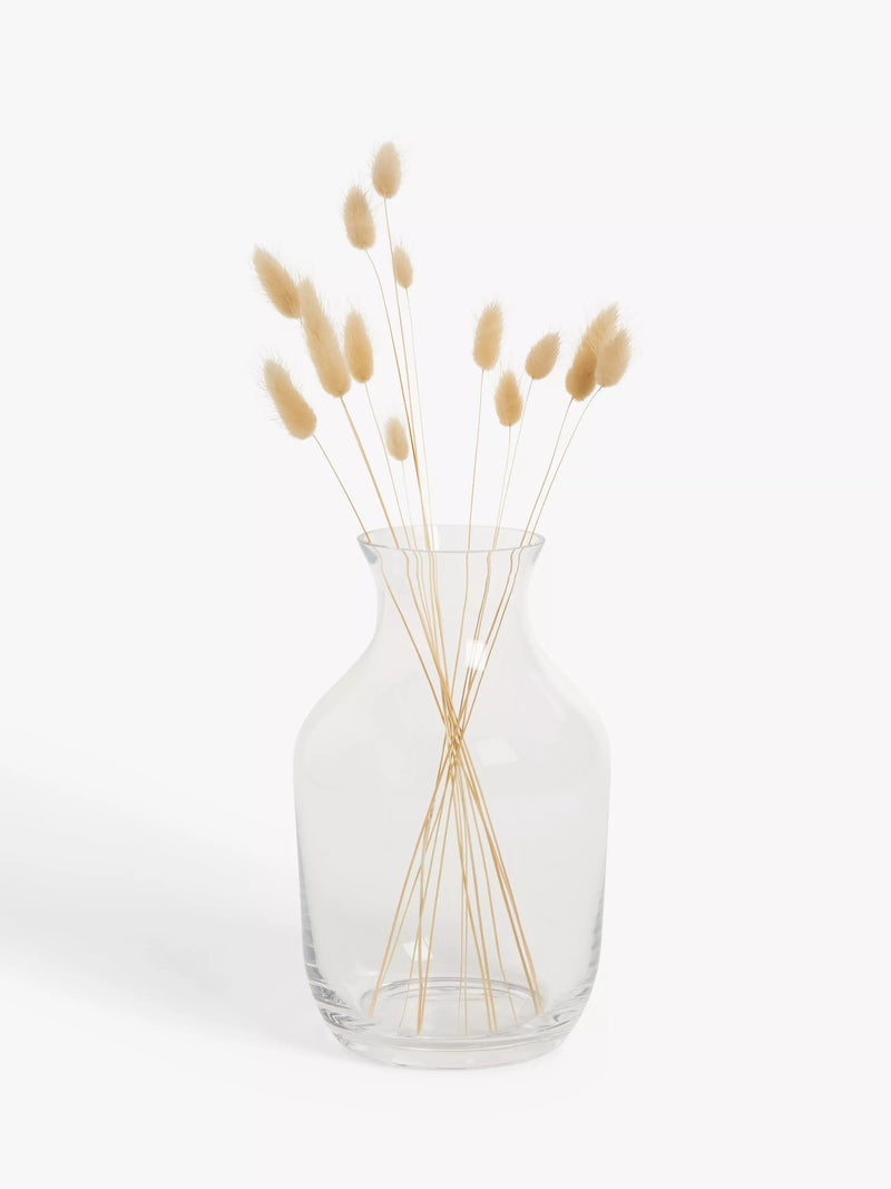 John Lewis clear glass plump posy vase 20.5cm, UK version