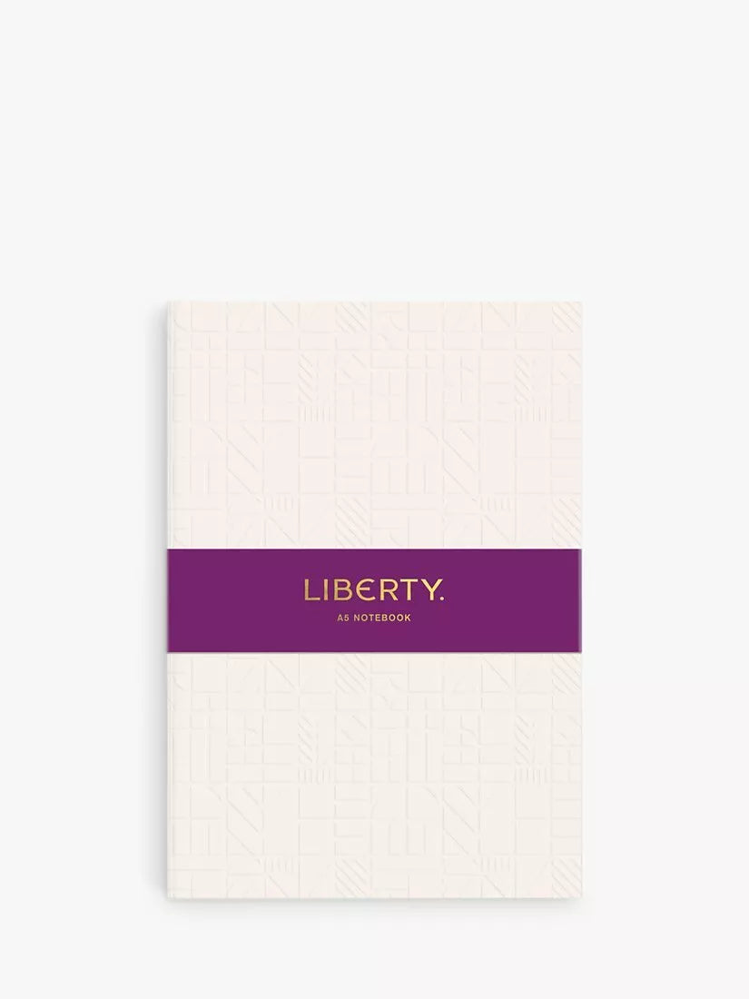 Liberty London Black Tudor Embossed A5 Notebook