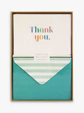Portico rainbow thank you note cards pack of 10 - British product