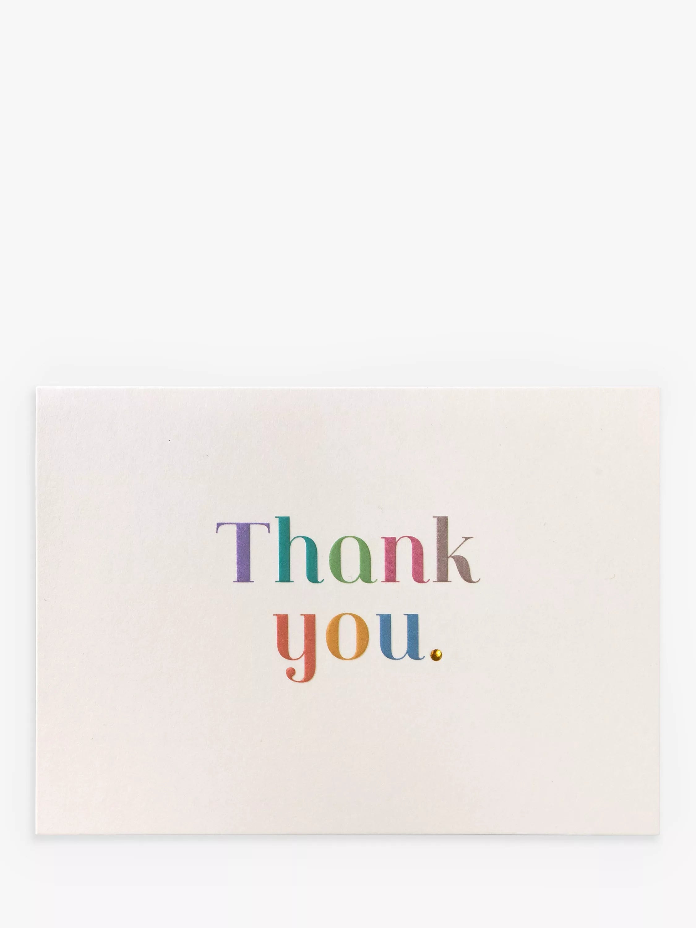 Portico rainbow thank you note cards pack of 10 - British product