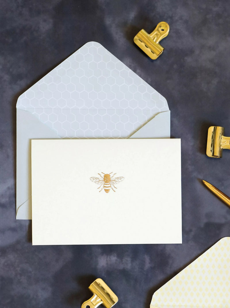 Portico note cards Buzzing Bee pack of 10 - British product