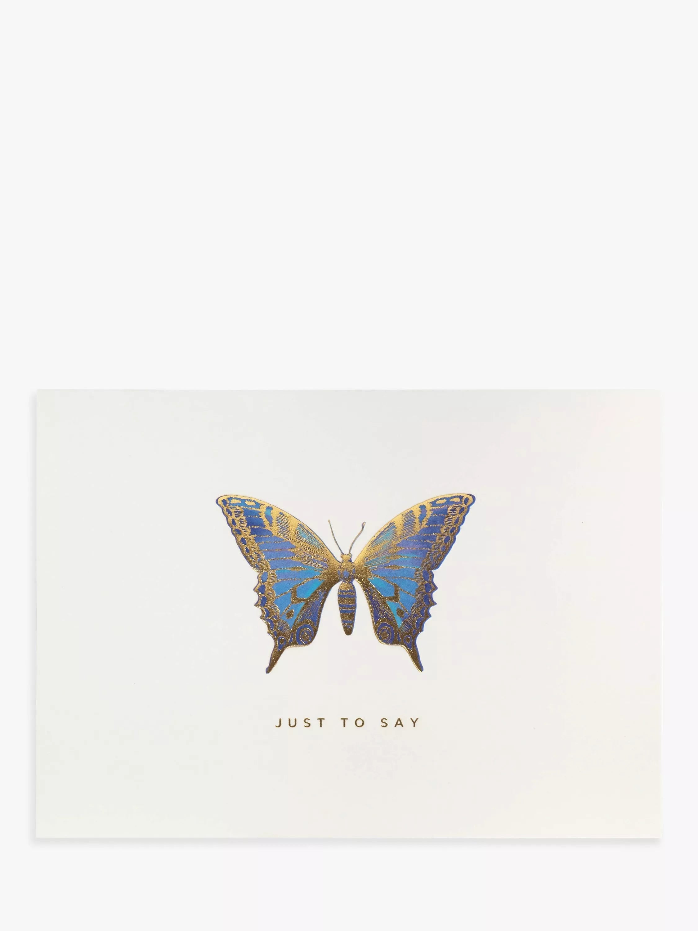 Portico blue butterfly note cards 10-pack, imported from the UK