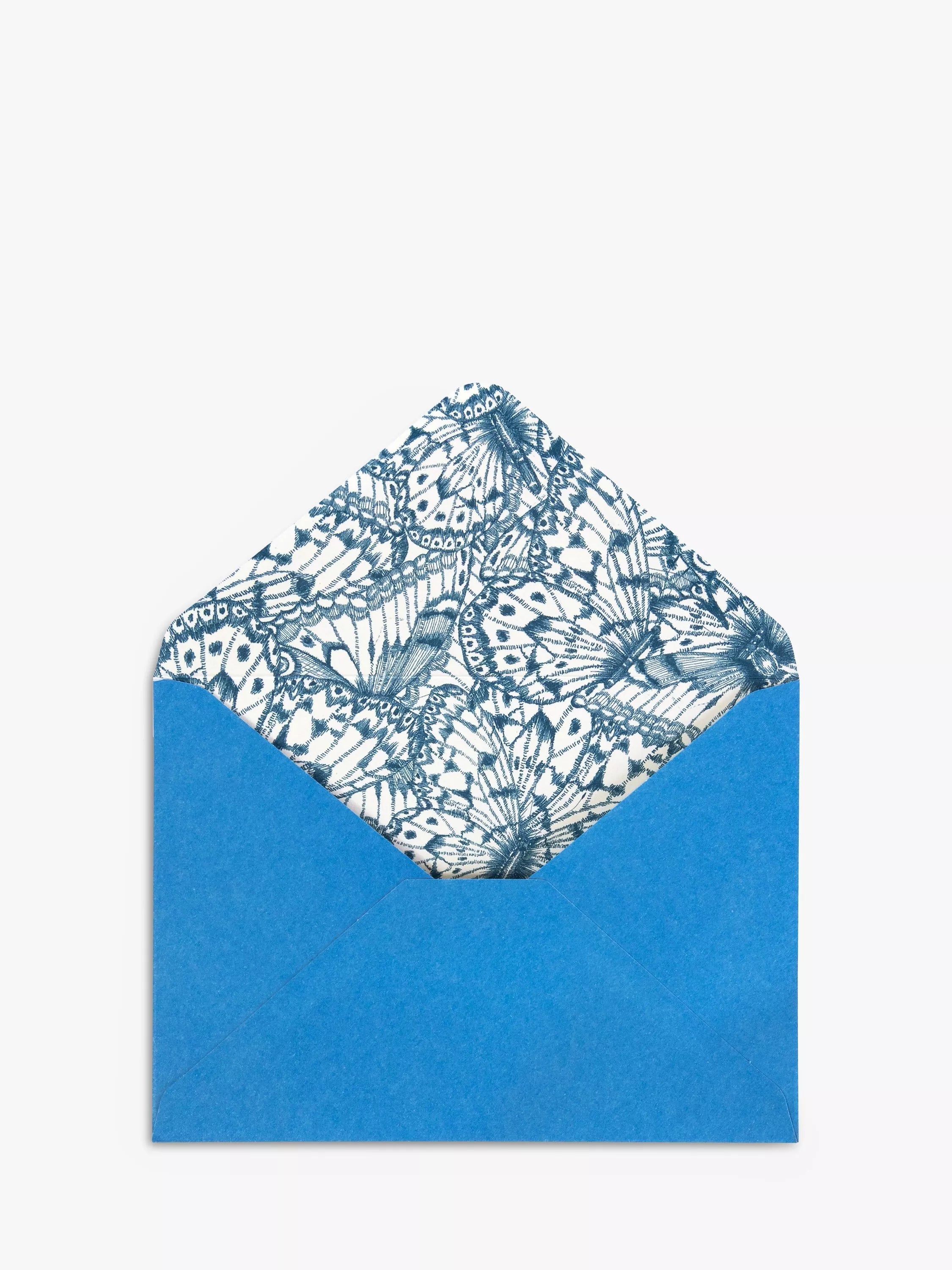 Portico blue butterfly note cards 10-pack, imported from the UK