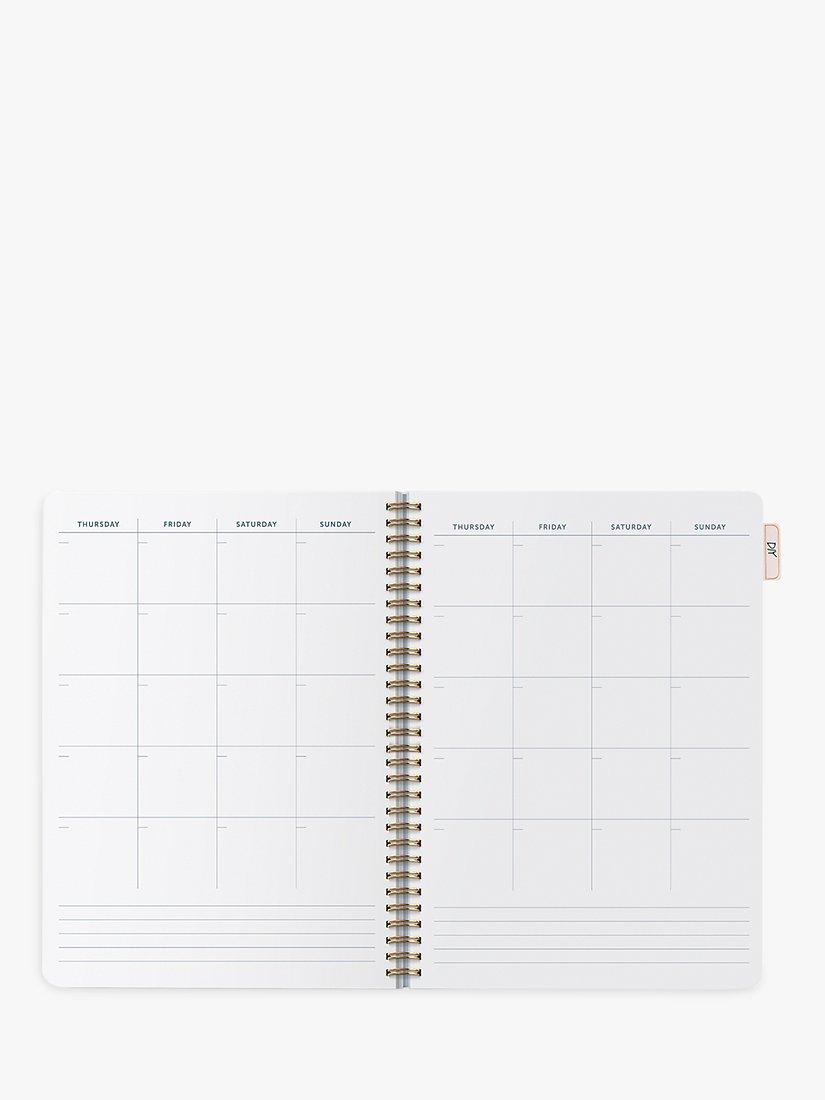 Carnet spirale Busy B rayé bleu, version UK