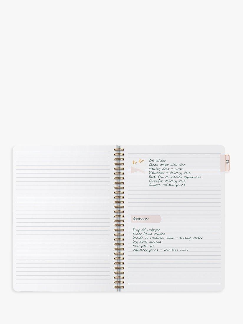 Carnet spirale Busy B rayé bleu, version UK