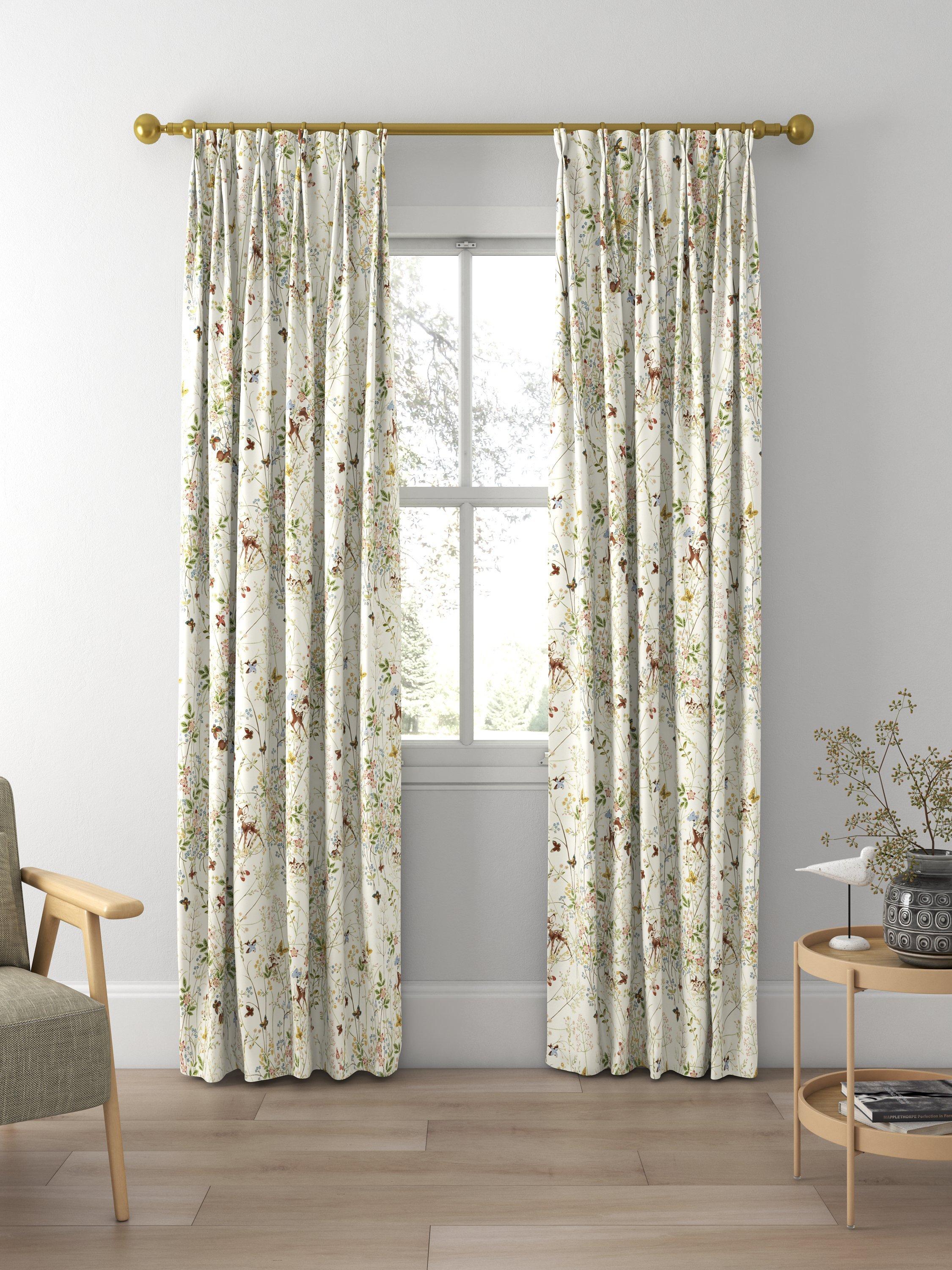 Disney Home x Sanderson Bambi curtains Sugared Almonds pattern, imported from the UK