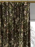 Disney Home x Sanderson Bambi print curtain fabric chocolate 139cm - British product
