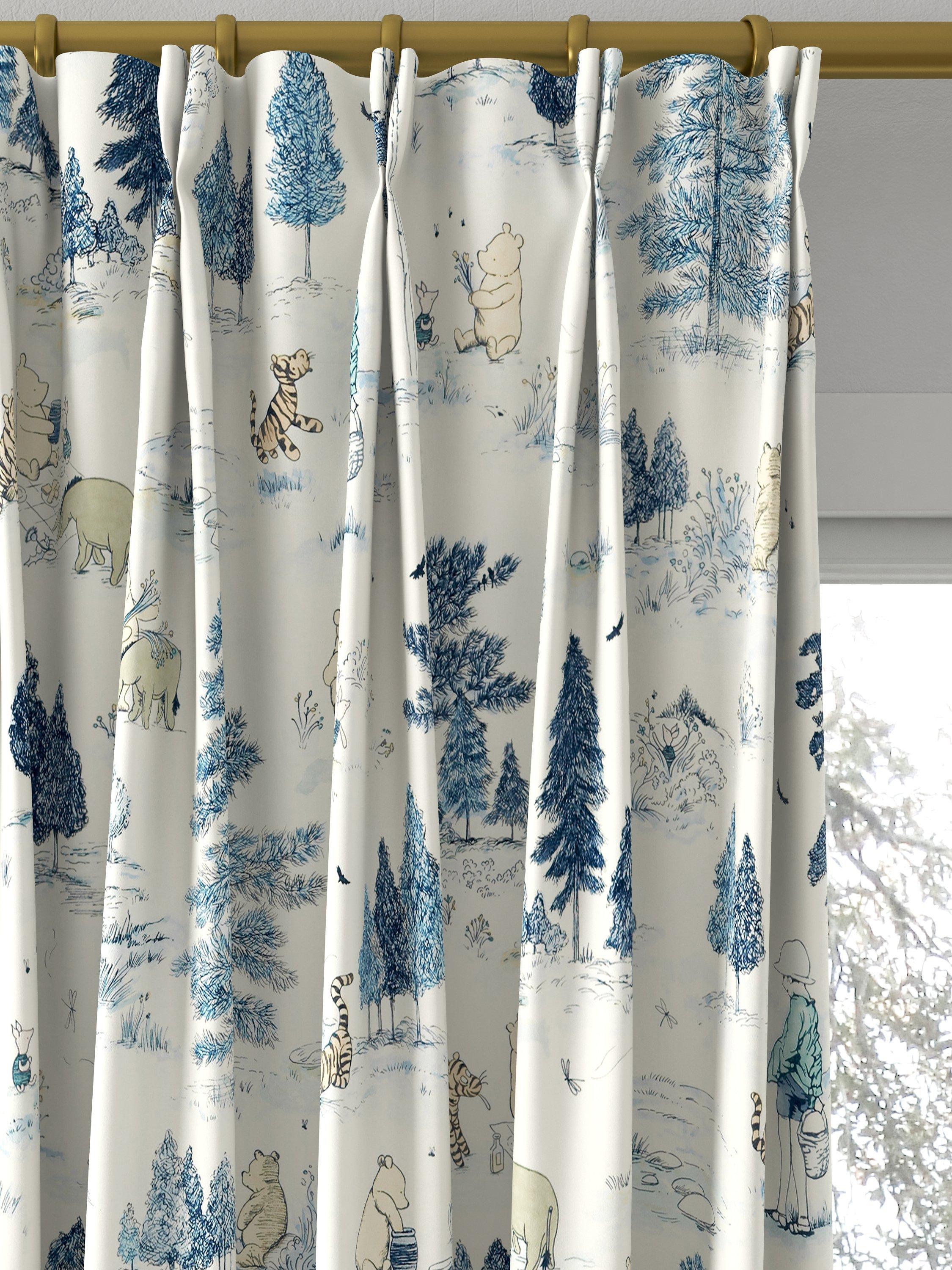 Disney Home x Sanderson Winnie Pooh curtains Bonbon Blue - British product