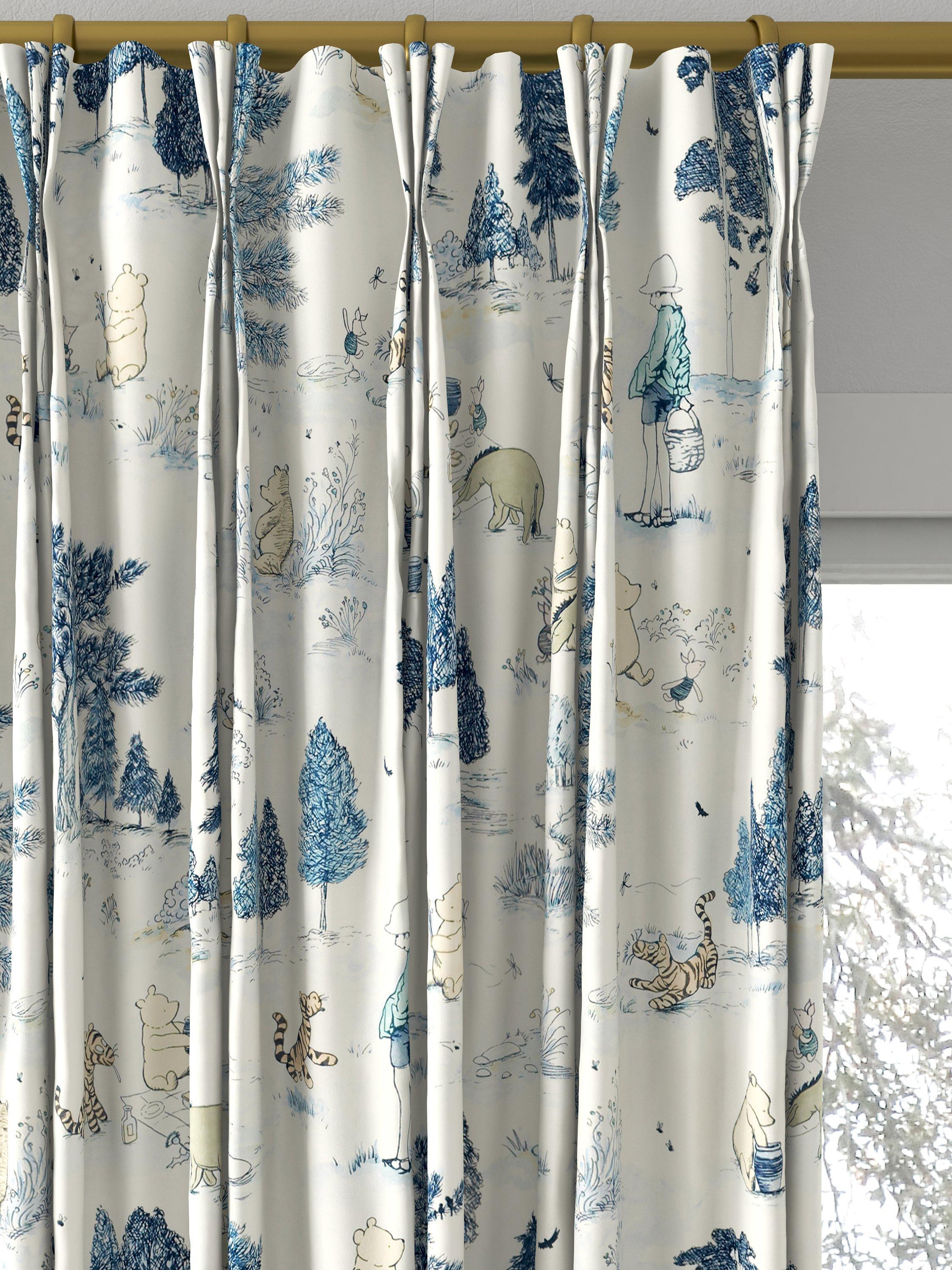 Disney Home x Sanderson Winnie Pooh curtains Bonbon Blue - British product