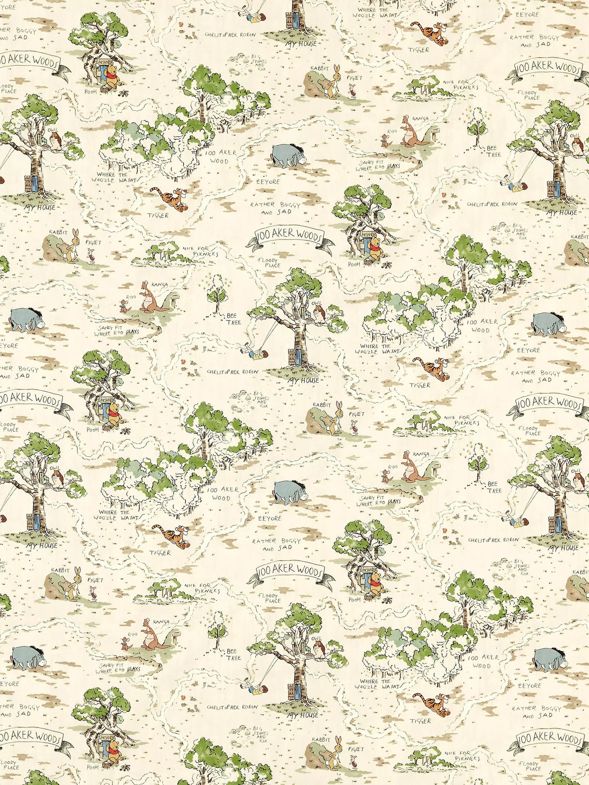 Disney Home Sanderson Hundred Acre Wood gardiner - Britisk produkt