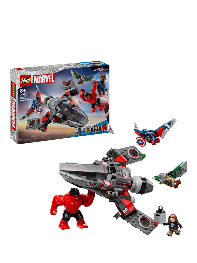 LEGO Marvel 76292 Captain America vs. Red Hulk Battle Building Toy