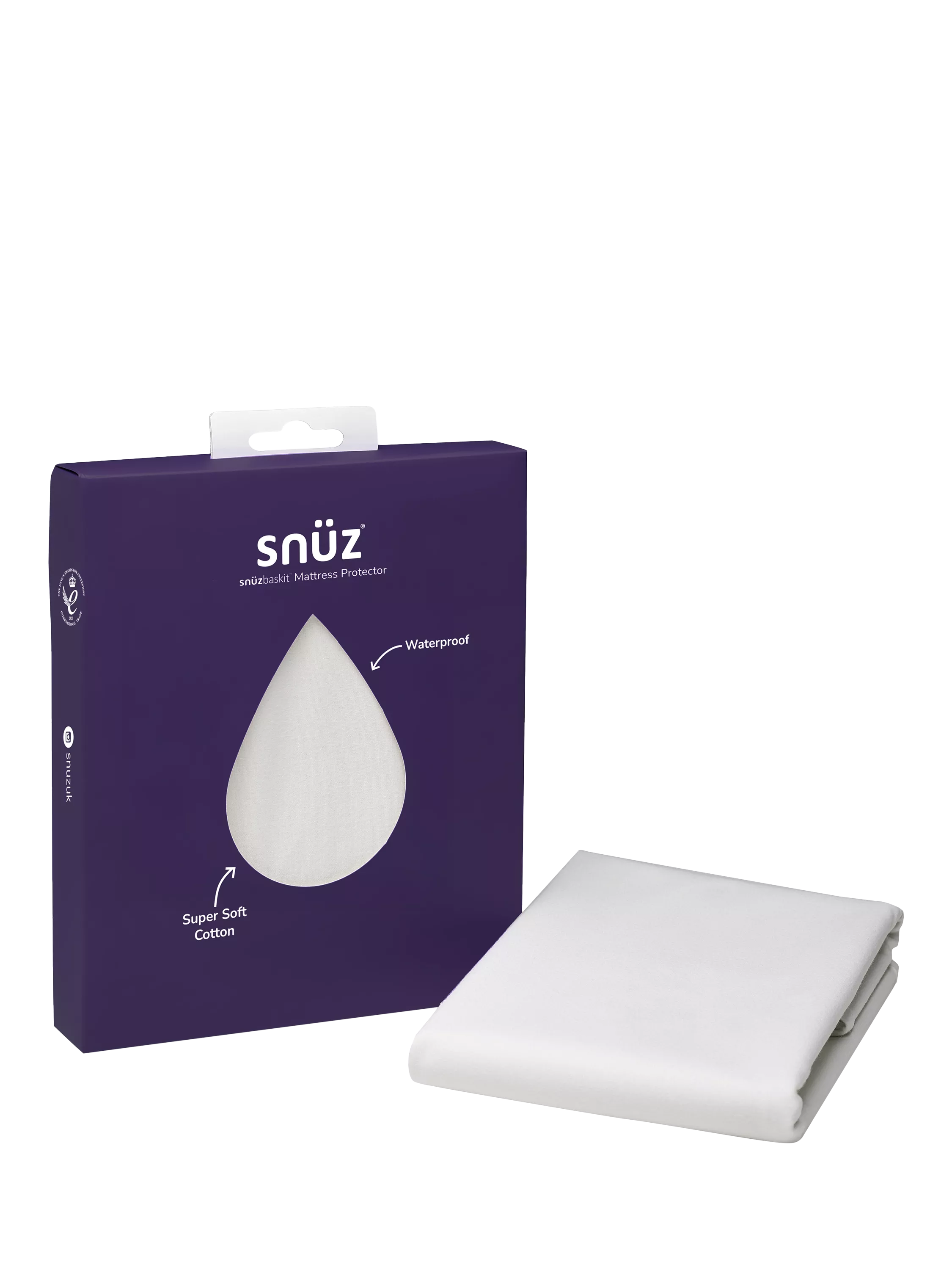 واقي مرتبة Snüz SnüzBaskit أبيض، نسخة المملكة المتحدة