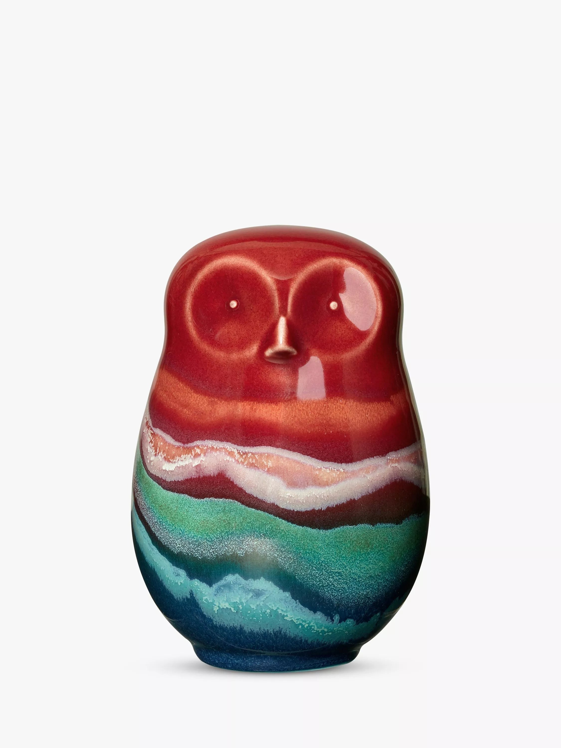 Poole Pottery owl ornament red, imported from the UK