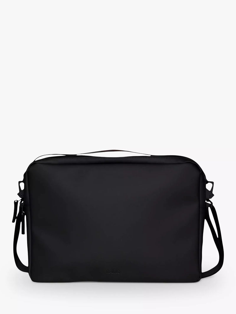 Rains black 15 inch laptop bag with padded sleeve, UK version