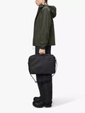 Rains black 15 inch laptop bag with padded sleeve, UK version