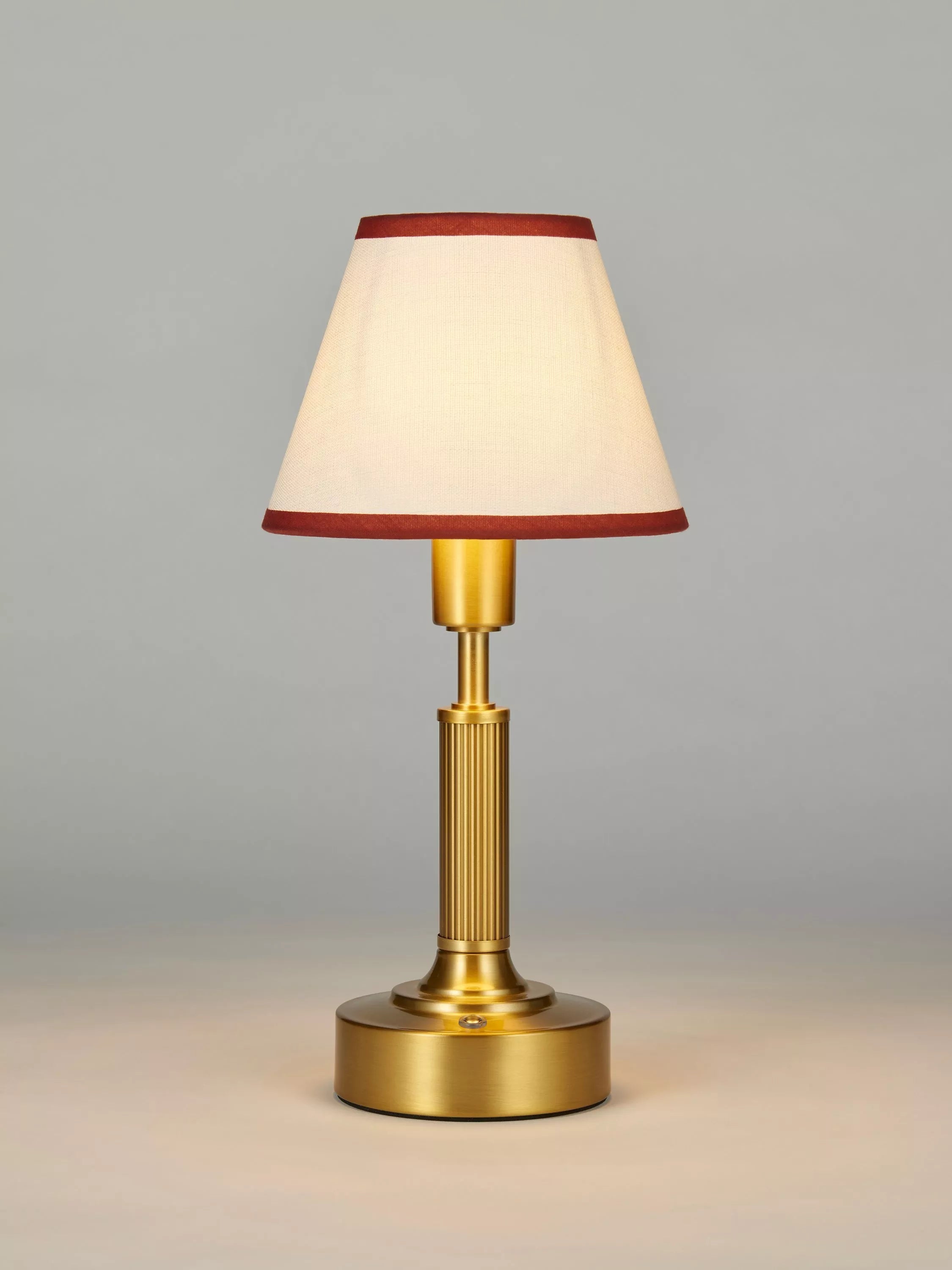 John Lewis Baily rechargeable portable brass table lamp, UK version