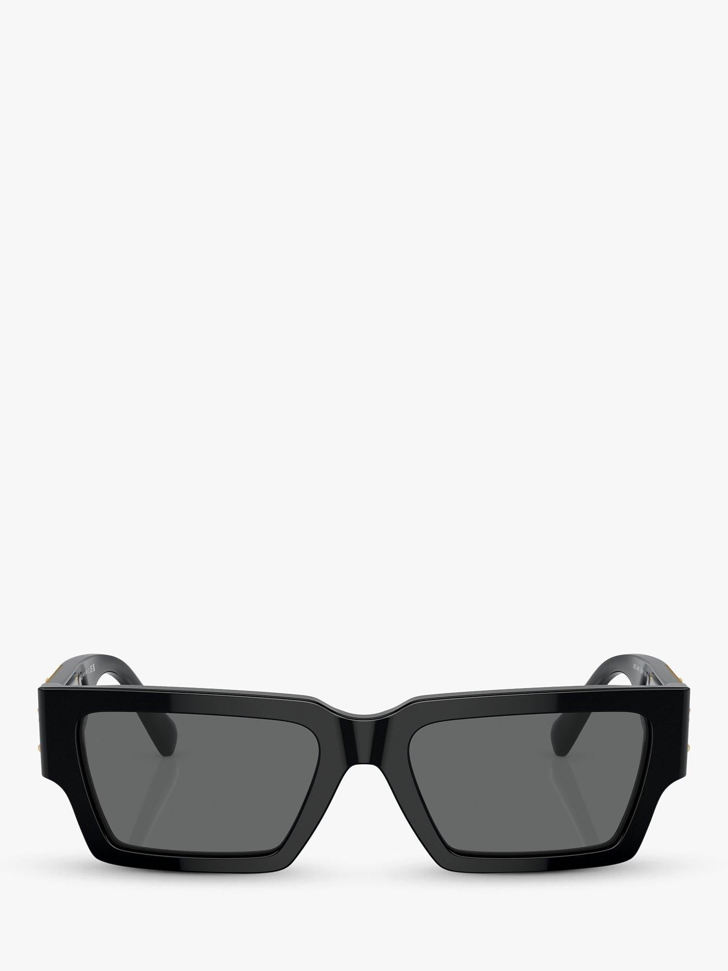 Versace rechteckige Sonnenbrille schwarz und grau - Britisches Produkt