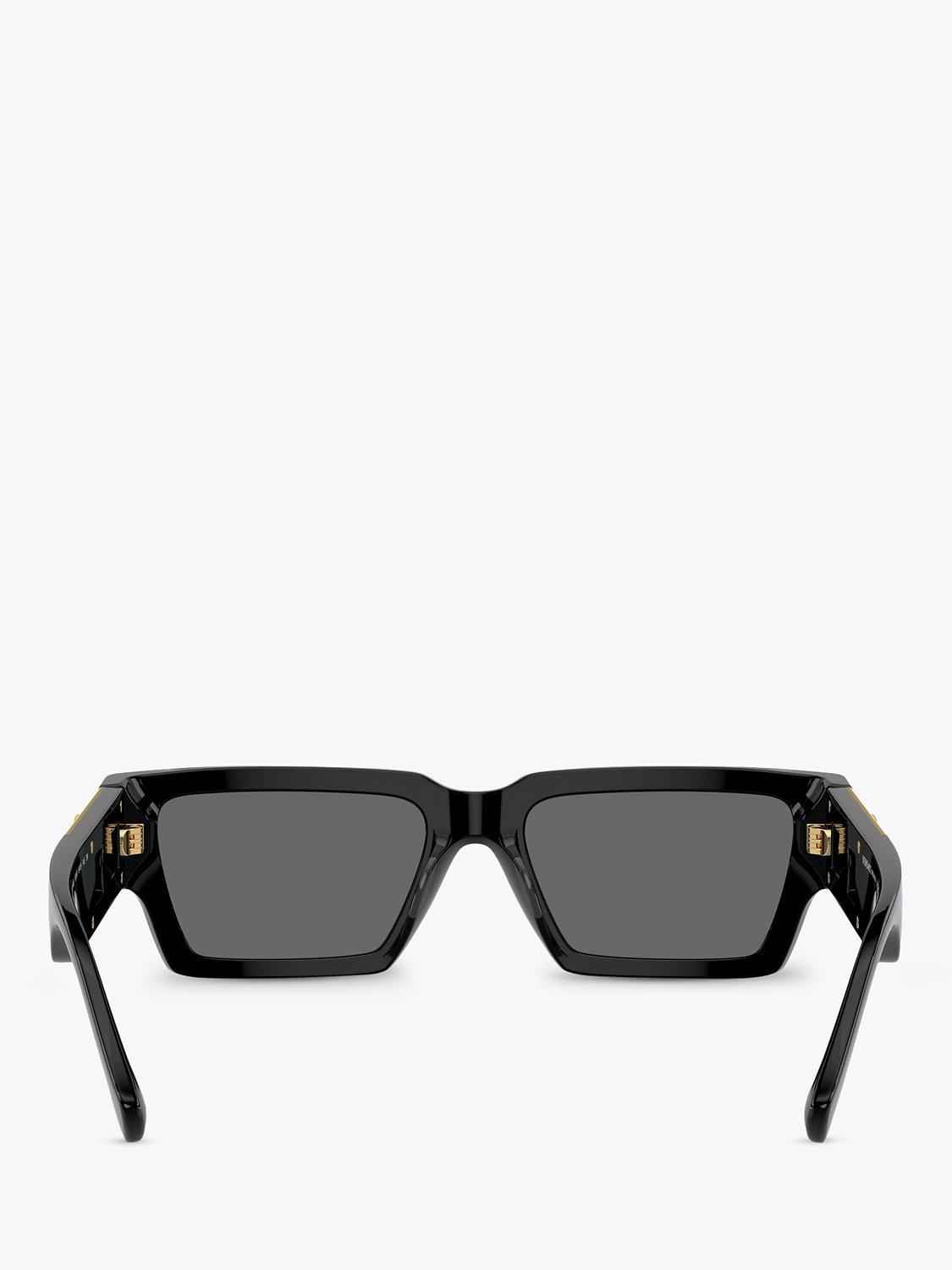 Versace rechteckige Sonnenbrille schwarz und grau - Britisches Produkt