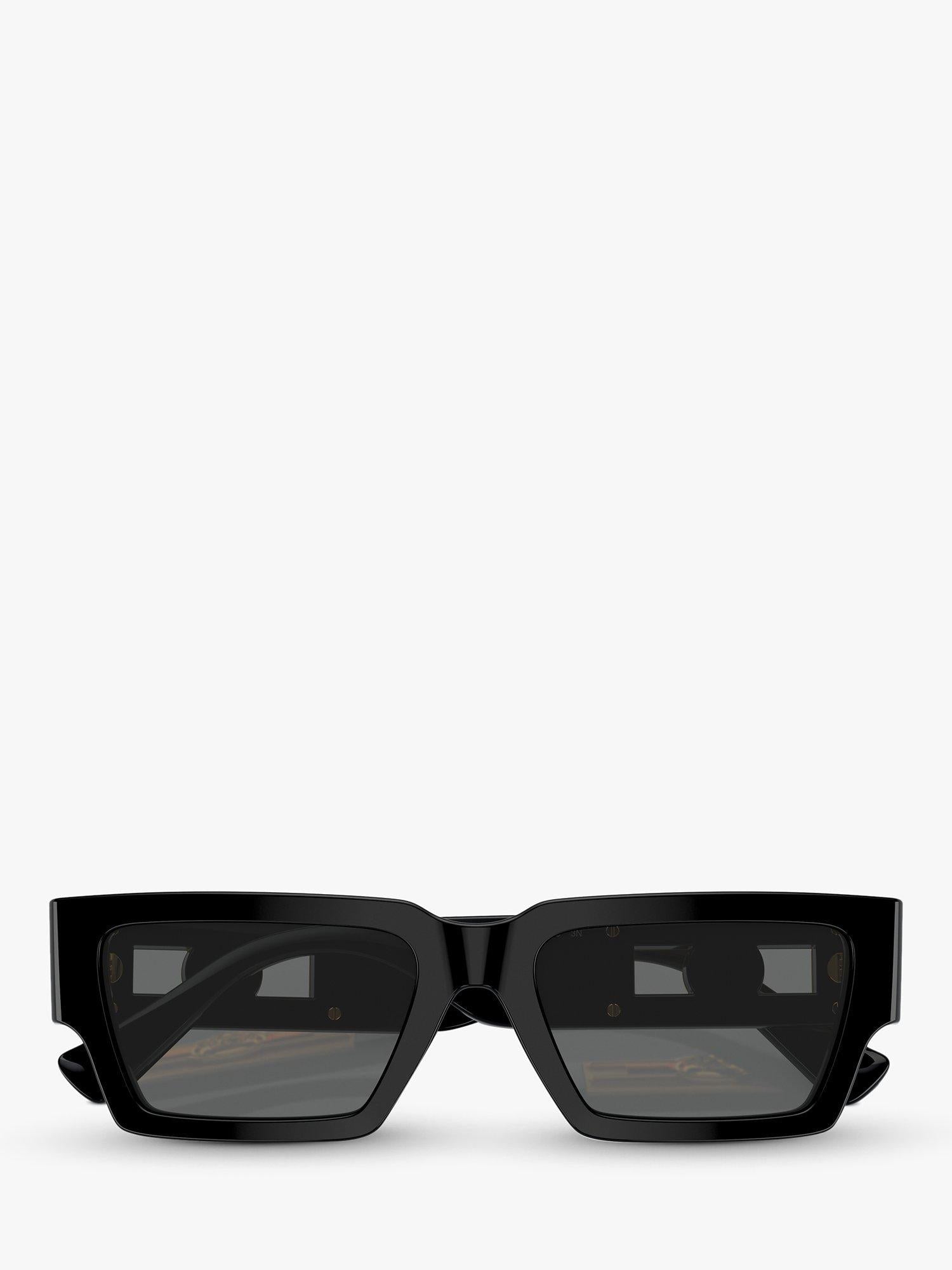 Versace rechteckige Sonnenbrille schwarz und grau - Britisches Produkt
