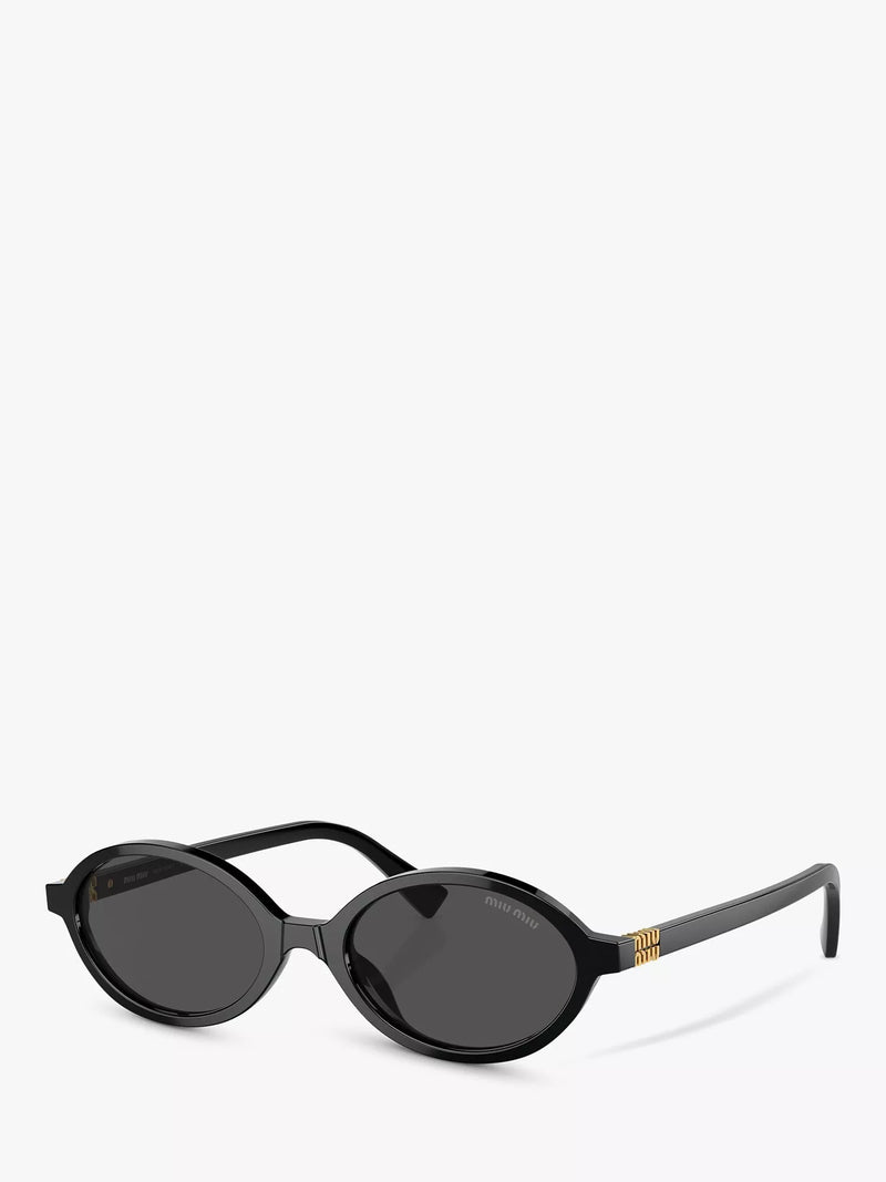 Miu Miu women's oval sunglasses black - imported from the UK