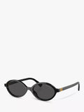 Miu Miu women's oval sunglasses black - imported from the UK