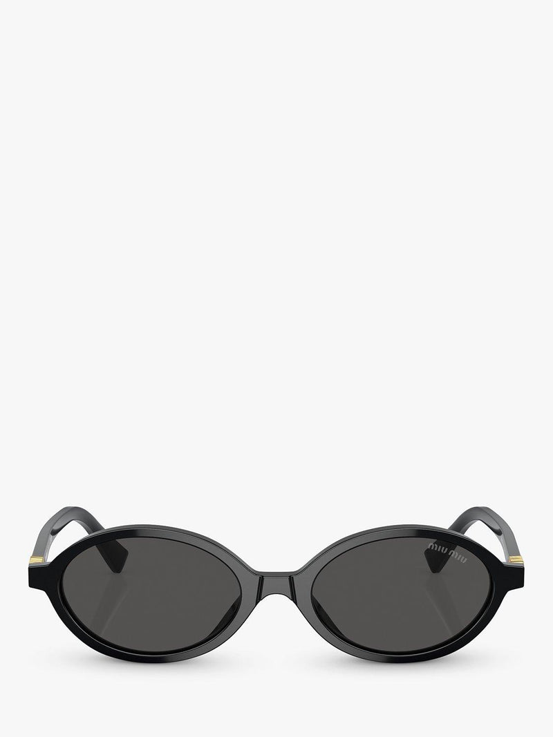 Miu Miu women's oval sunglasses black - imported from the UK