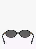 Miu Miu women's oval sunglasses black - imported from the UK