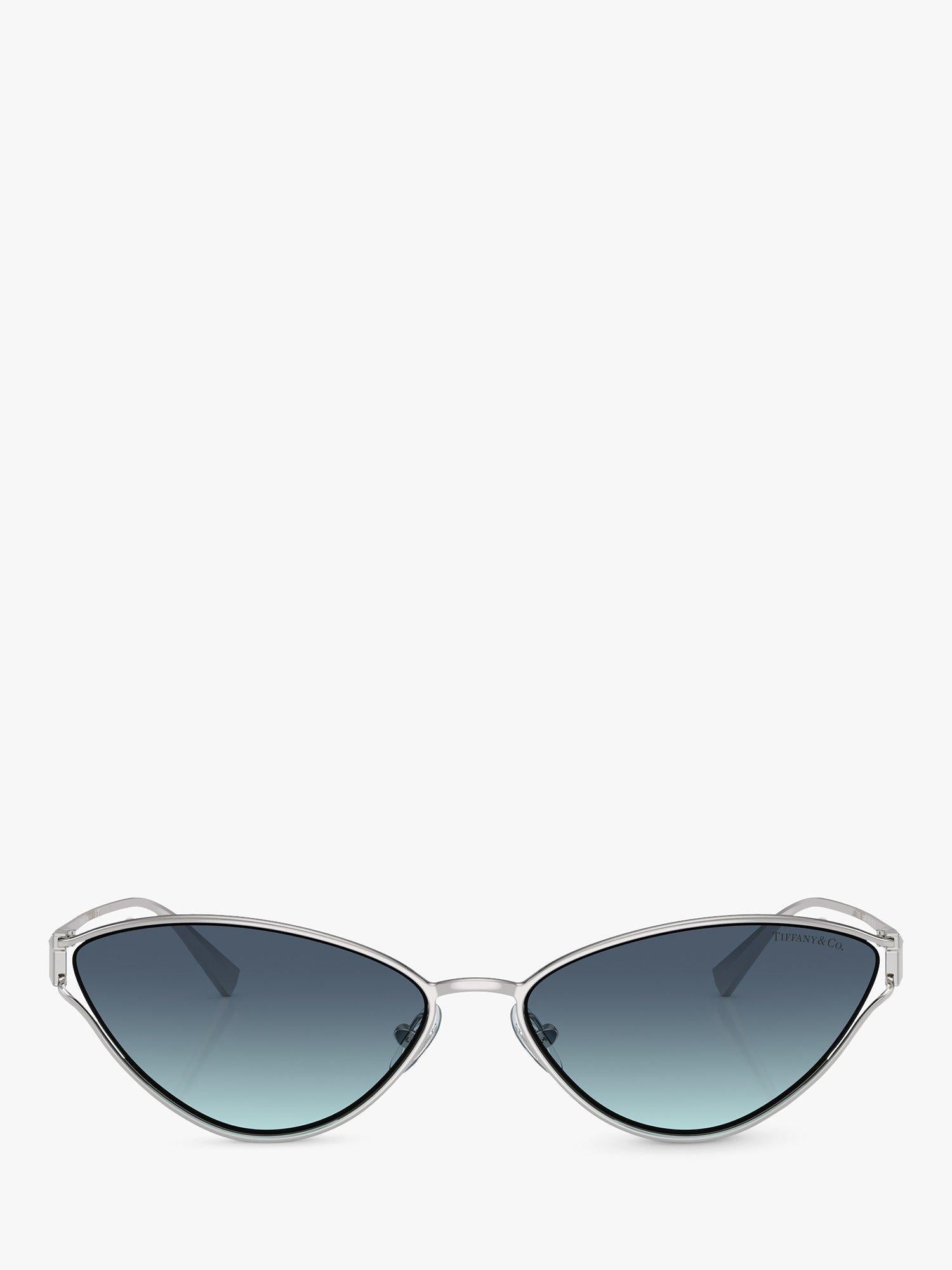 Tiffany & Co cat's eye sunglasses silver blue gradient - British product