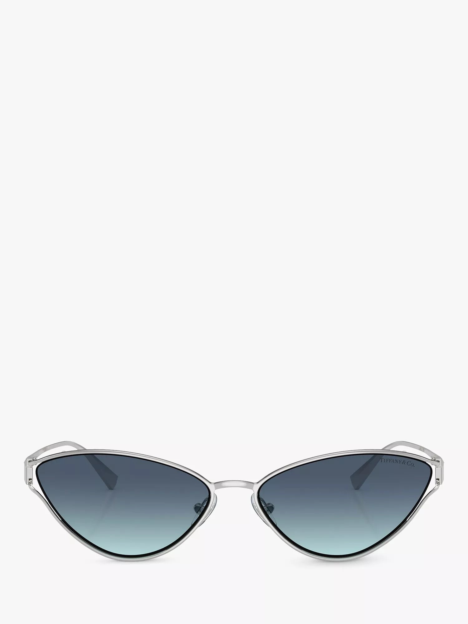 Tiffany & Co cat's eye sunglasses silver blue gradient - British product
