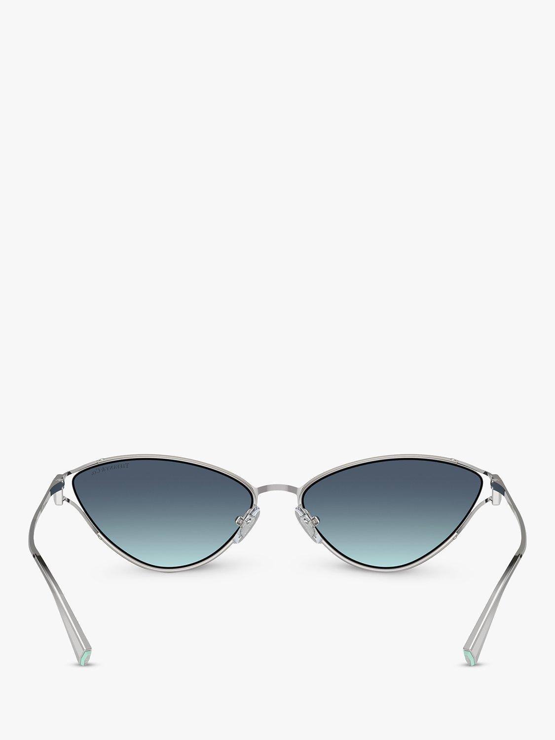 Tiffany & Co cat's eye sunglasses silver blue gradient - British product