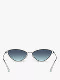 Tiffany & Co cat's eye sunglasses silver blue gradient - British product