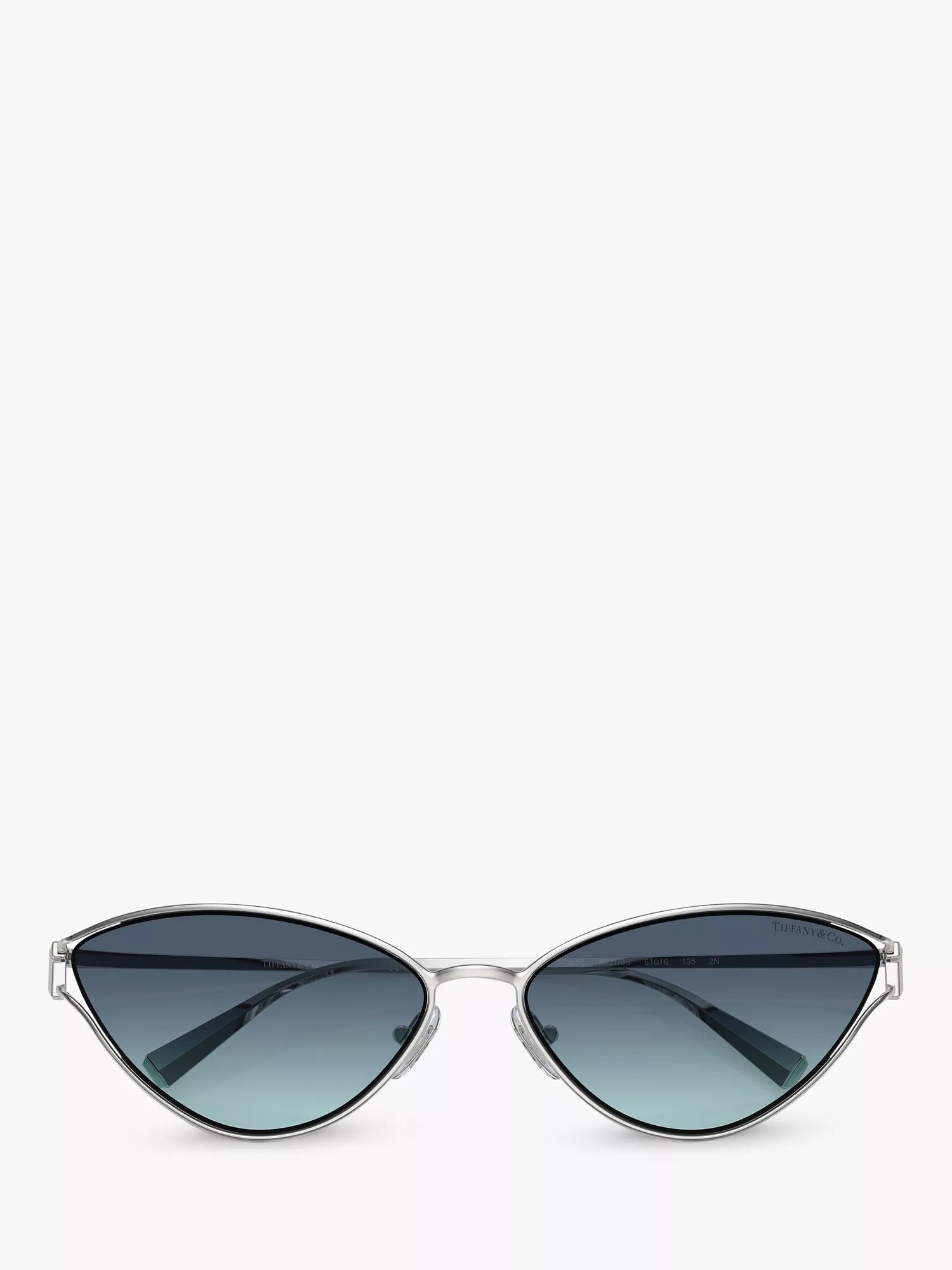 Tiffany & Co cat's eye sunglasses silver blue gradient - British product