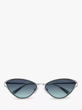 Tiffany & Co cat's eye sunglasses silver blue gradient - British product