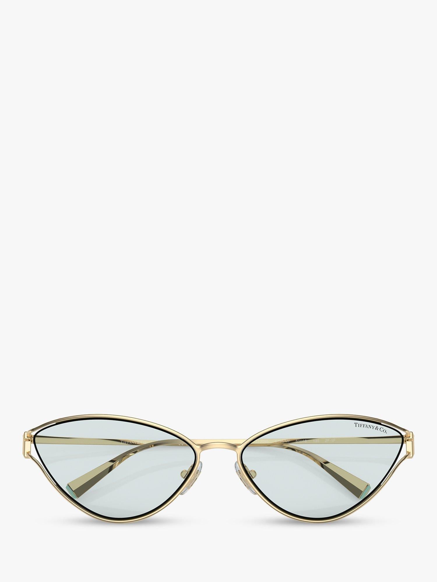 Lunettes de soleil œil de chat Tiffany & Co or pâle, importées du Royaume-Uni
